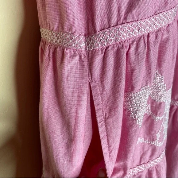 Rose and Rose Snaresbrook Pink Embroidered Floral Tunic Tassels Dress Size S - Picture 6 of 16